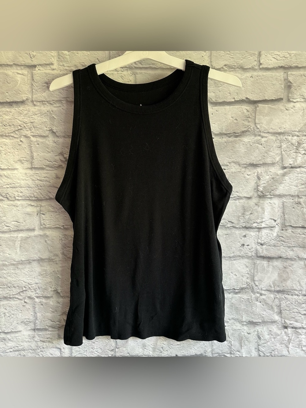 PREOWNED A NEW DAY BLACK HIGH NECK TANK TOP BLACK PLUS SIZE 2X